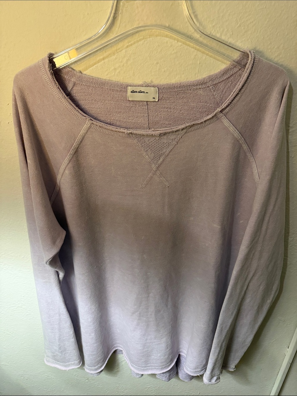 Allen Allen Dusty Lavender Scoop Neck Sweatshirt